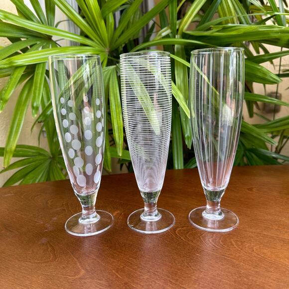 Pilsners by Mikasa in Pattern Cheers Set of 2 Vertical and Bubbles ONLY - Picture 5 of 10